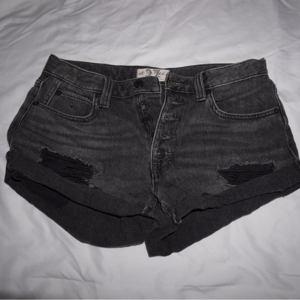 We The Free Charcoal Jean Shorts